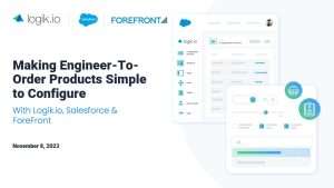 A screenshot of a webinar of configuring engineer-to-order products.