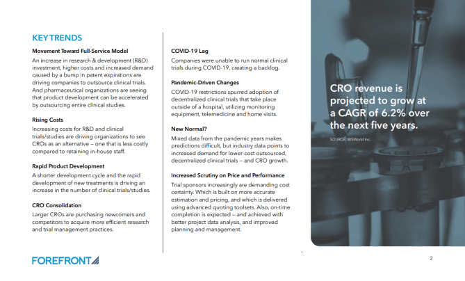 A screenshot of a white paper about CROs.