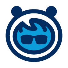salesforce_agentforce Dark blue outline with ears over a blue face with sunglasses